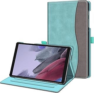 Fintie Case for Samsung Galaxy Tab A7 Lite 8.7 Inch 2021 Model (SM-T220/T225/T227), Multi-Angle Viewing Smart Stand Back Cover with Pocket, Turquoise