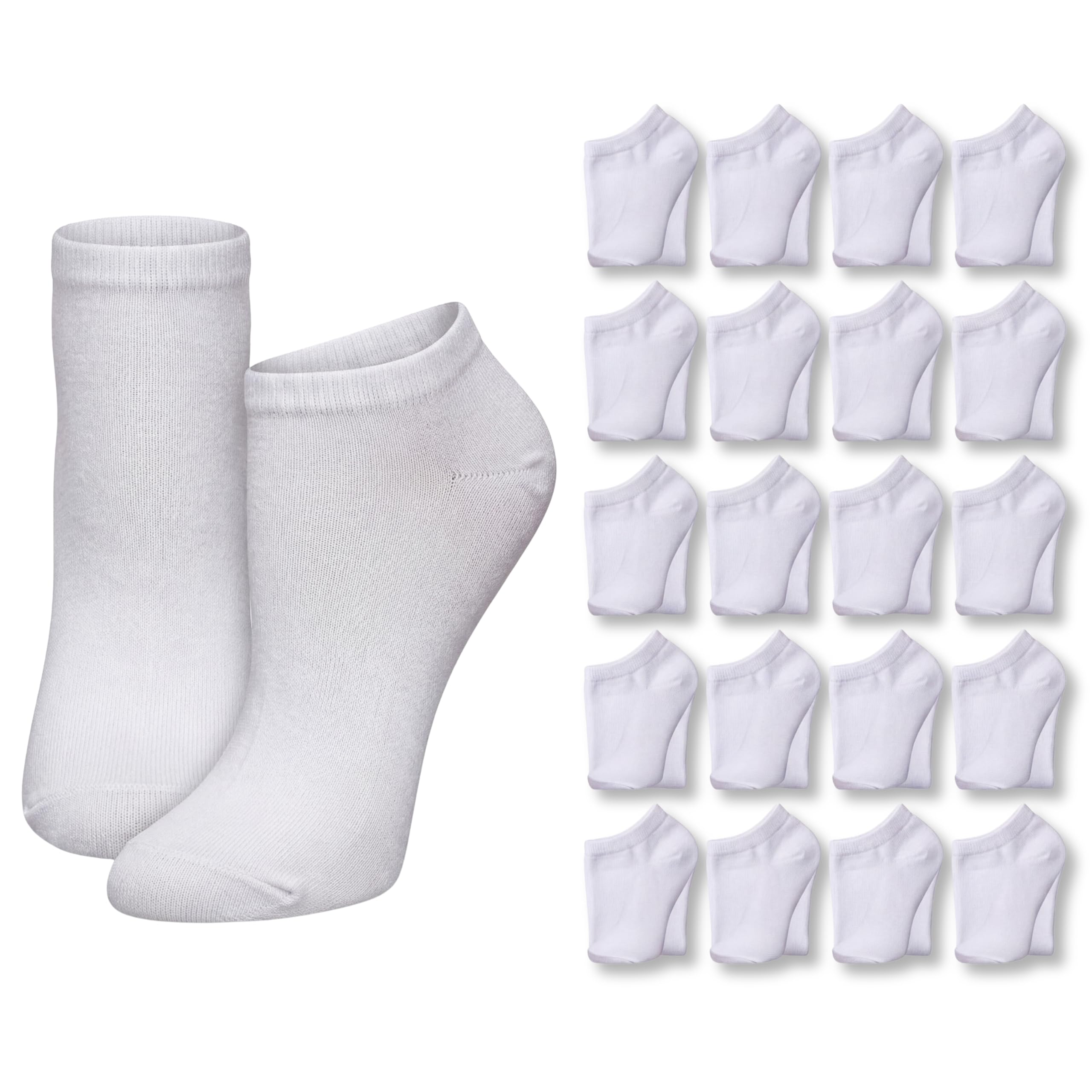 Tipi Toe Women’s 20 Pack Colorful Low Cut Socks – Lightweight, Breathable Design for All-Day Comfort Sizes 9-11/10-13