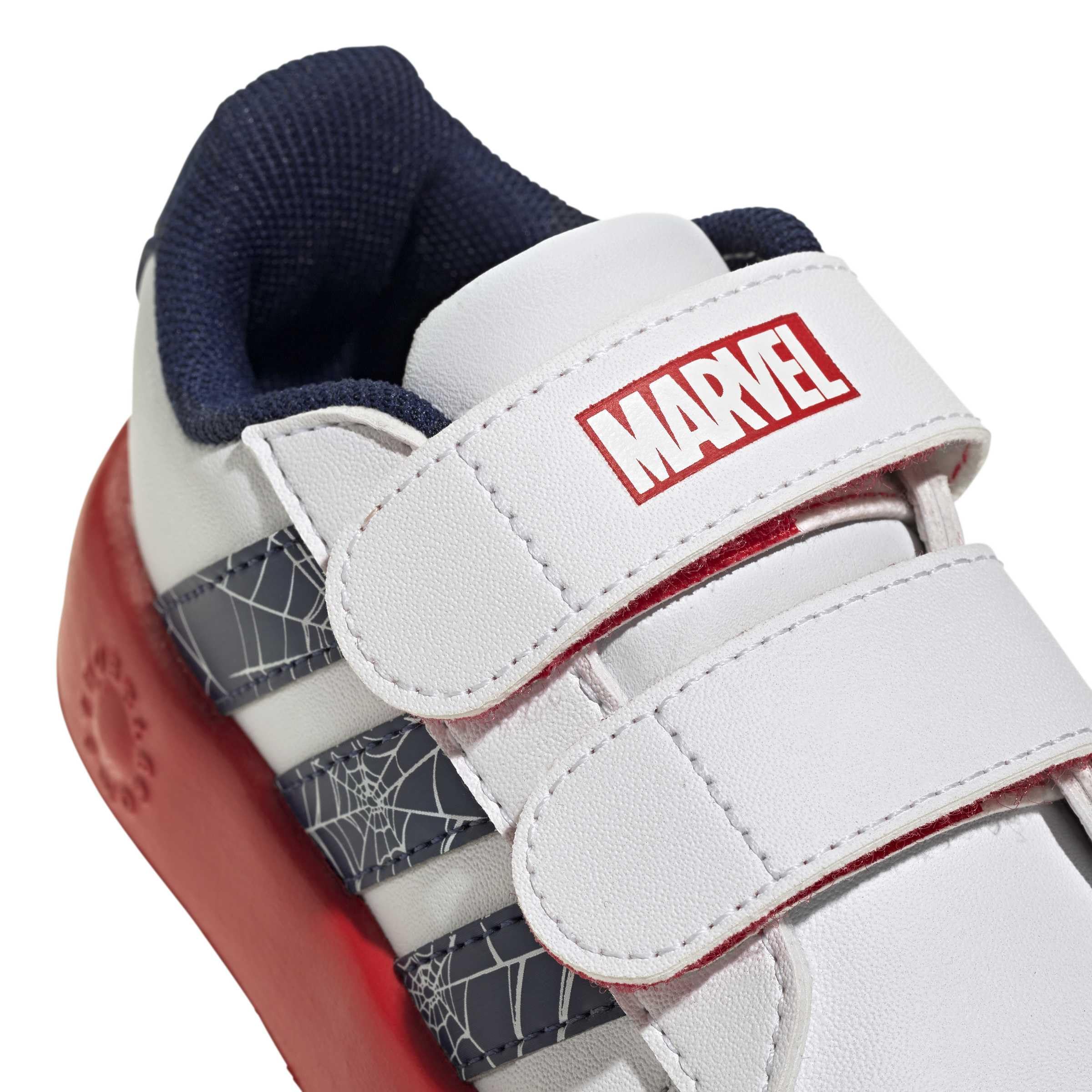 adidas Uniseks - niemowleta Adidas Marvel Spider-Man Grand Court Infants Shoes, ftwr white/dark blue/pure ruby, 25 EU