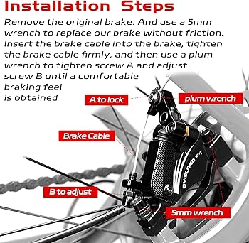 Amazon.com : DYISLAND XT-7 Hydraulic Disc Brakes Calipers,Line