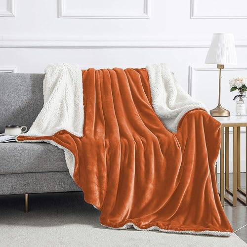 Vista 98 de IR Imperial Rooms Mantas Sherpa tamaño Queen – Mantas gruesas y cálidas para invierno, reversible, suave y esponjosa, tamaño Queen para cama, Morado