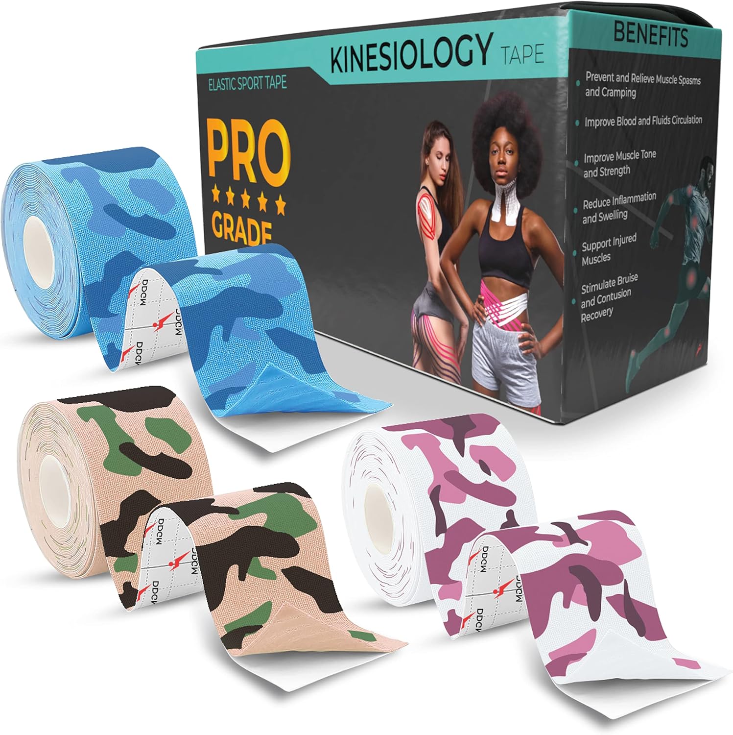 3Roll Dynamic Kinesio Tape professionale cerotto a nastro per taping