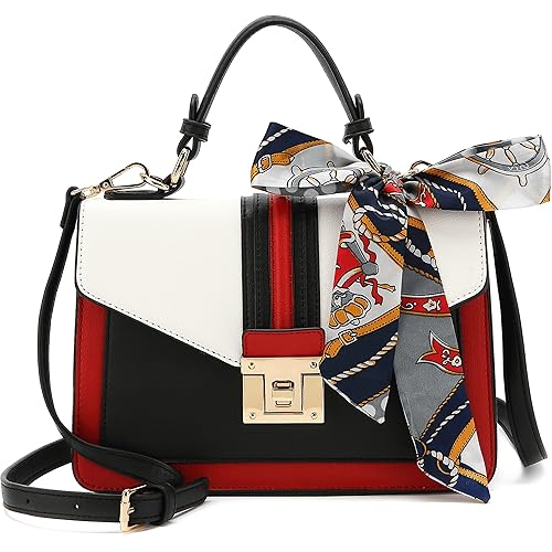 Scarleton Handbags for Women, Purses for Women, Crossbody Bags for Women, Top Handle Shoulder Bag with Scarf, H2065