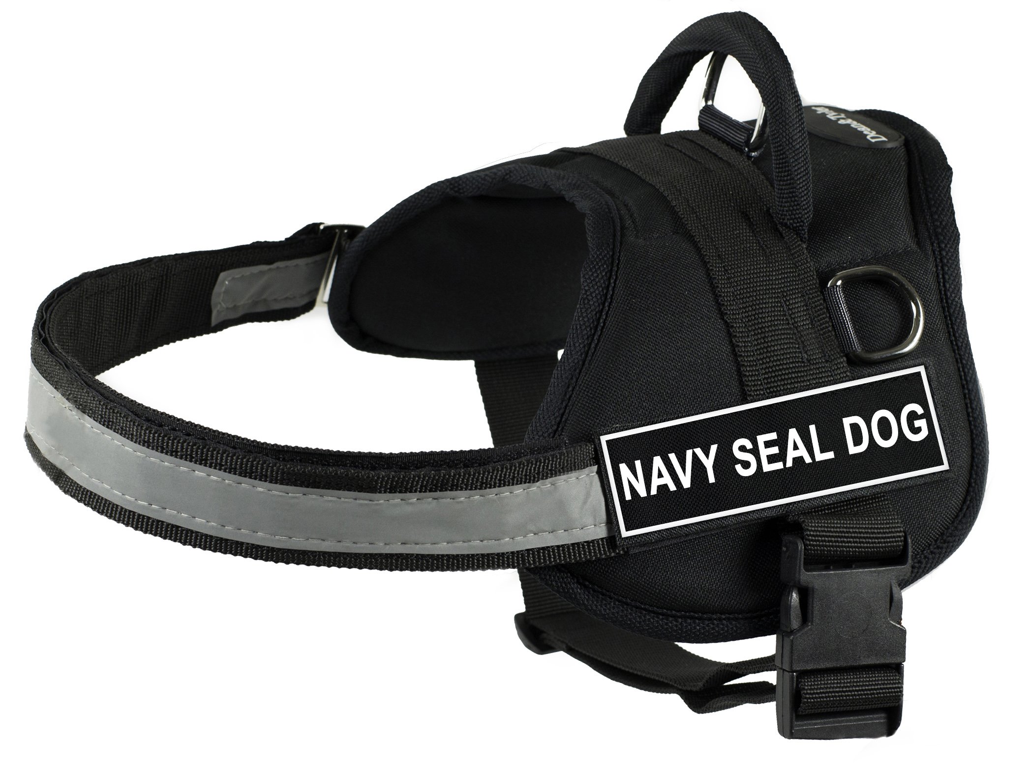 Harnais chien Navy Seal Dean & Tyler noir taille medium réglable