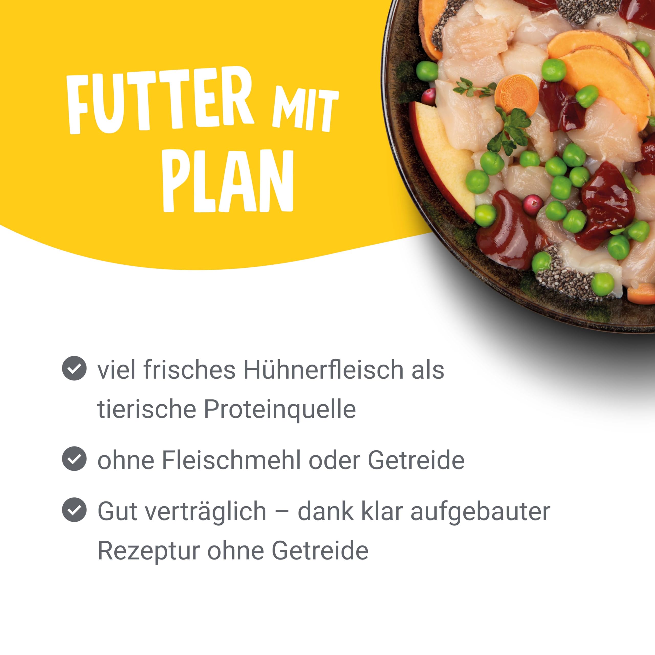 Pets Deli Classic Hunde Trockenfutter Huhn & Süßkartoffel, getreidefrei, ohne Zucker, 6kg, Premium Qualität