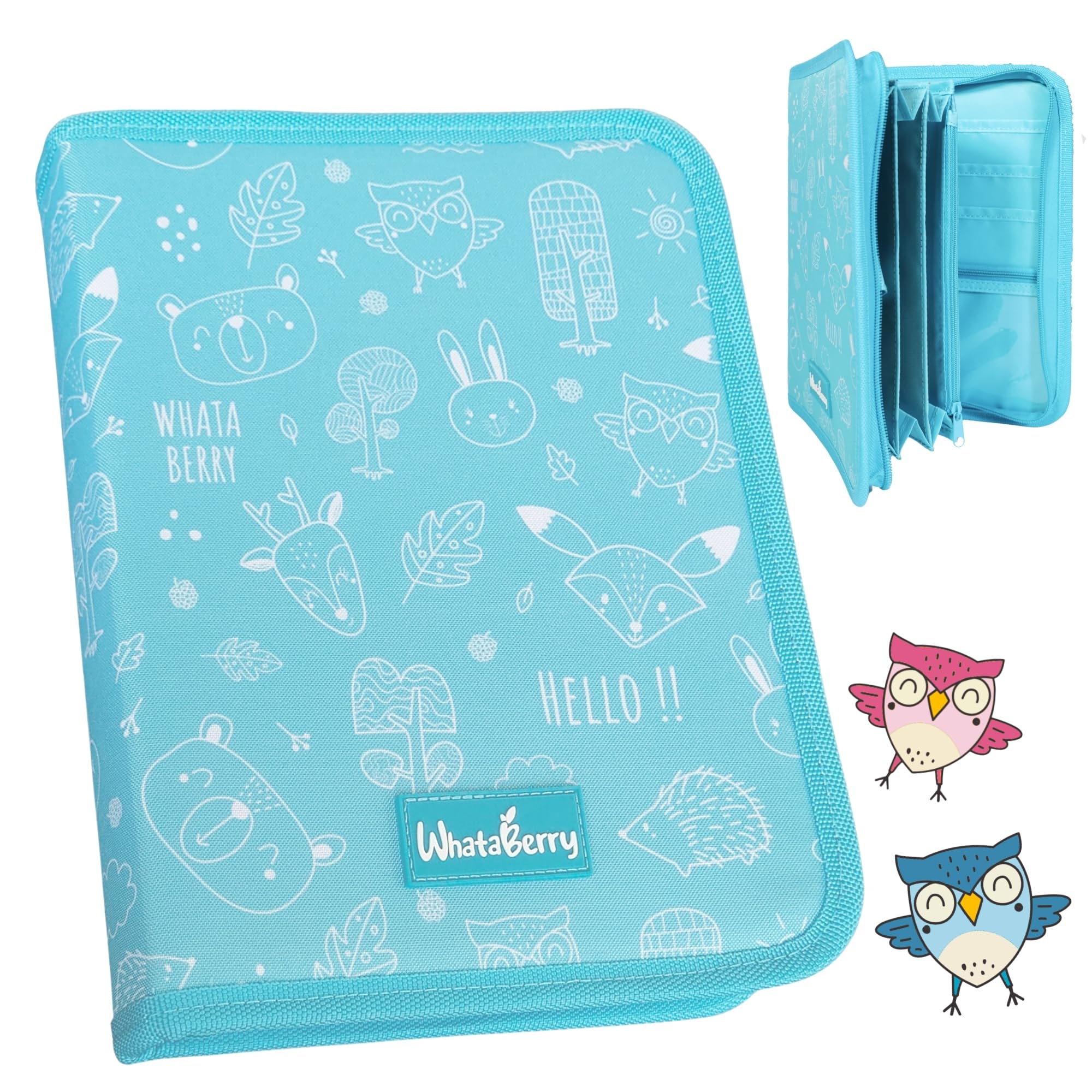 Porta documenti gravidanza e neonato – Porta libretto sanitario pediatrico, organizzazione rapida dei documenti essenziali per famiglia e viaggio – 16 scomparti, portatile – Blu Turchese 26×19×3cm