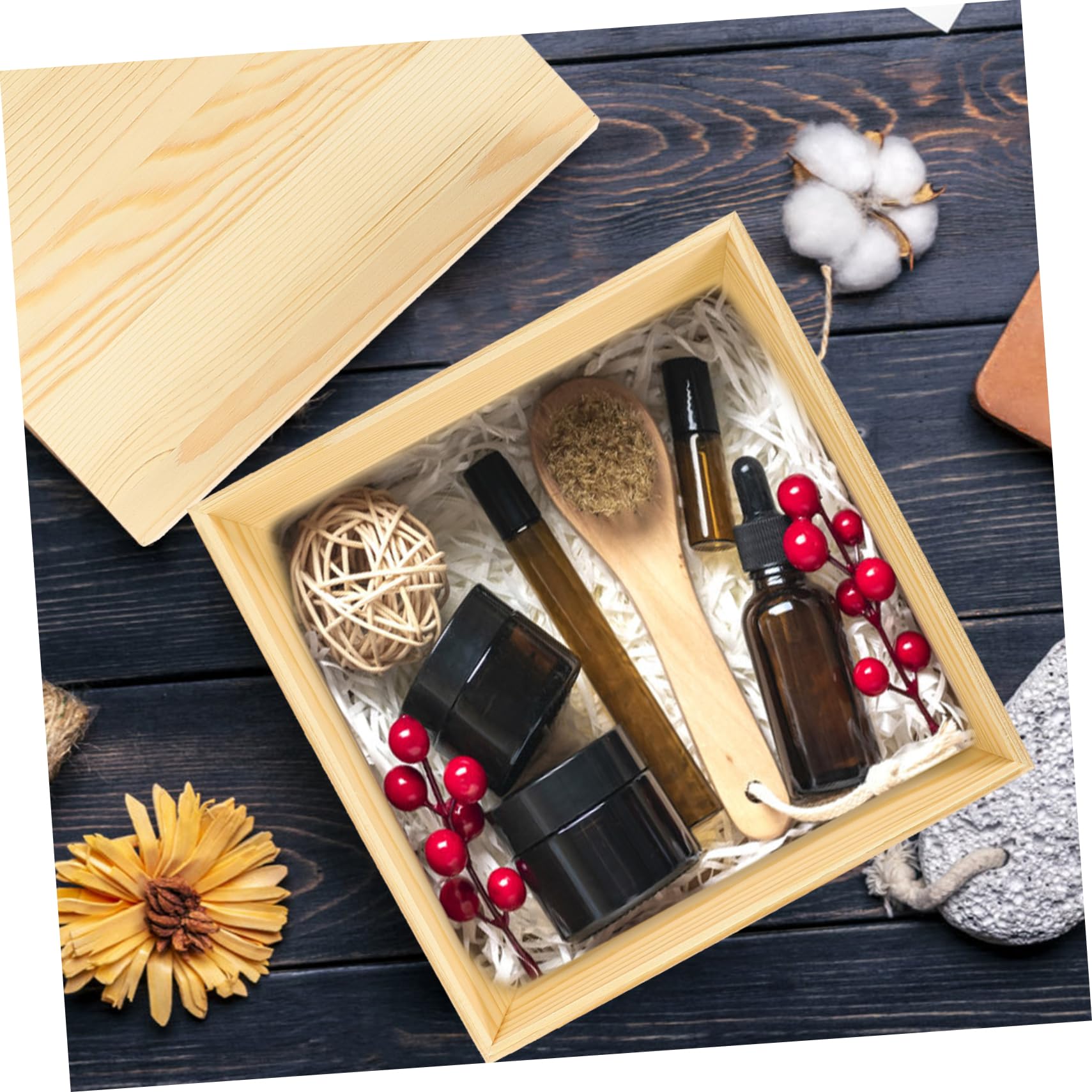SHERCHPRY Scatola a Cassetto in Legno per Matrimonio e Bomboniere | Legno Massello, Design Fashion Apprezzamento Artistico, Uso per Wedding e Home Decoration