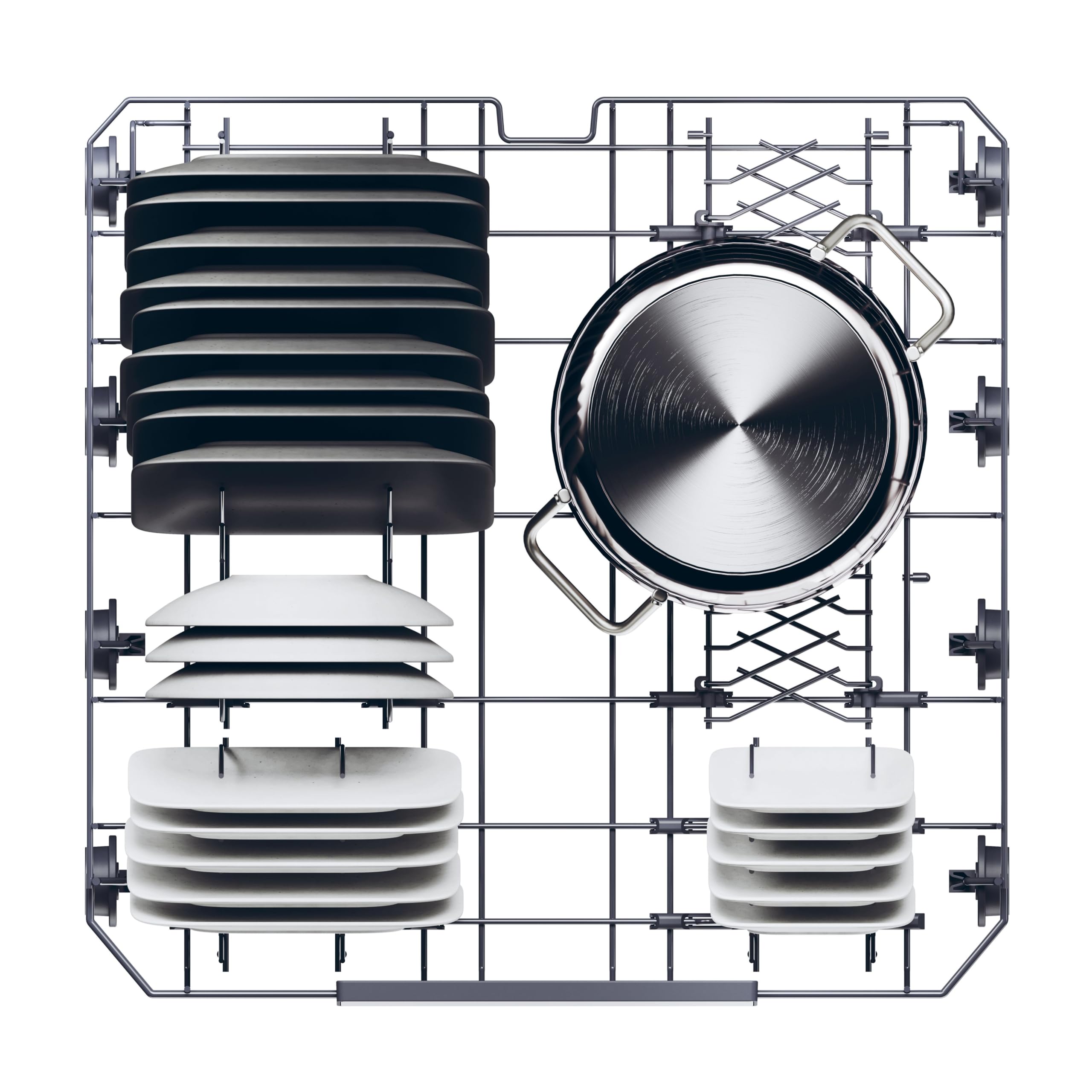 Haier I-PRO SHINE SERIE 3 XF 5C4M1X freistehender Geschirrspüler / 15 Maßgedecke/Breite 60 cm/AutoDoor/PowerWash / 3. Oberkorb für Besteck/Vollwasserschutz/Edelstahl
