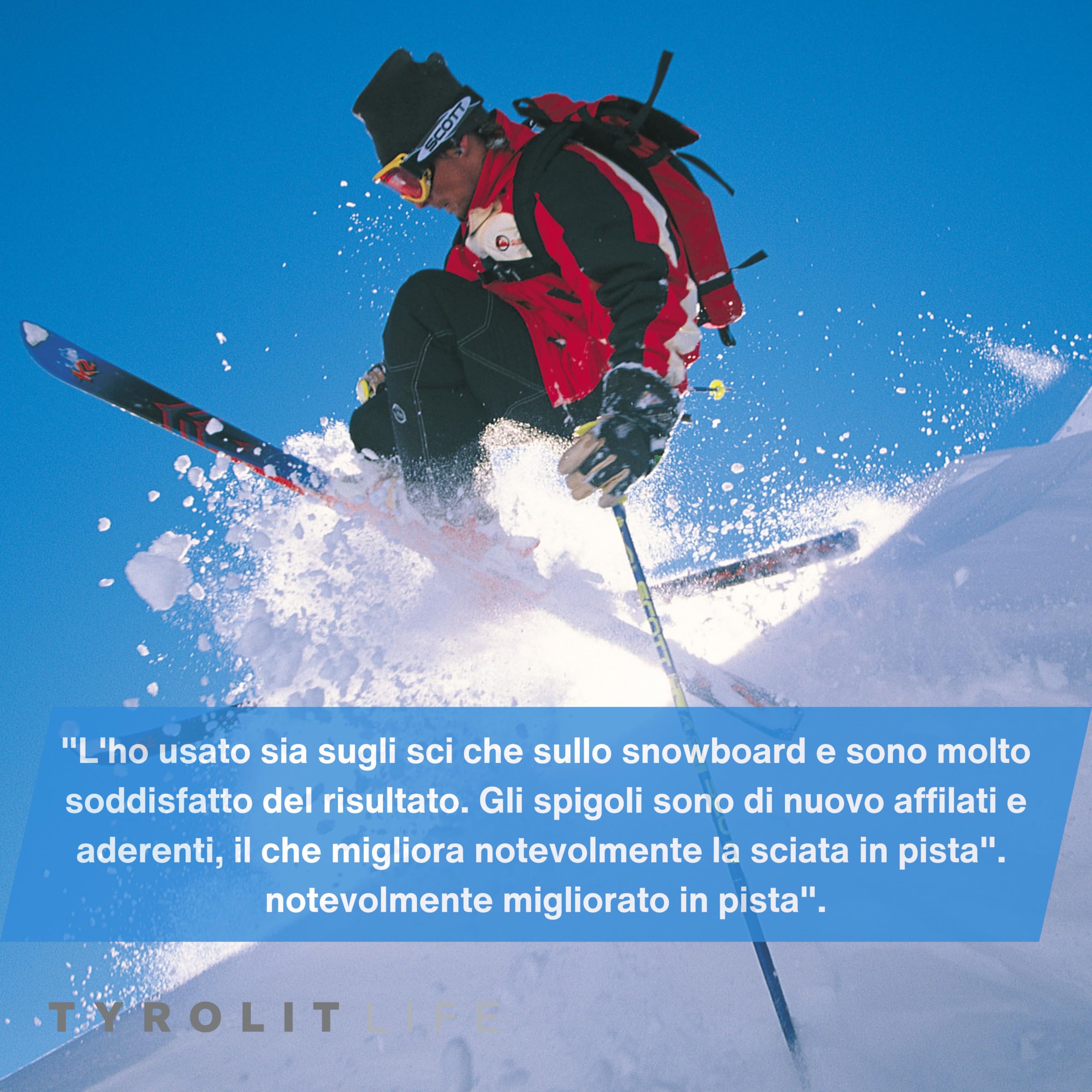 Tyrolit Life Sci e Snowboard Smerigliatrice per Bordi - Set di 3 lime in ceramica per potenti spigoli di snowboard e sci - Riparazione, smerigliatura e affilatura semplici