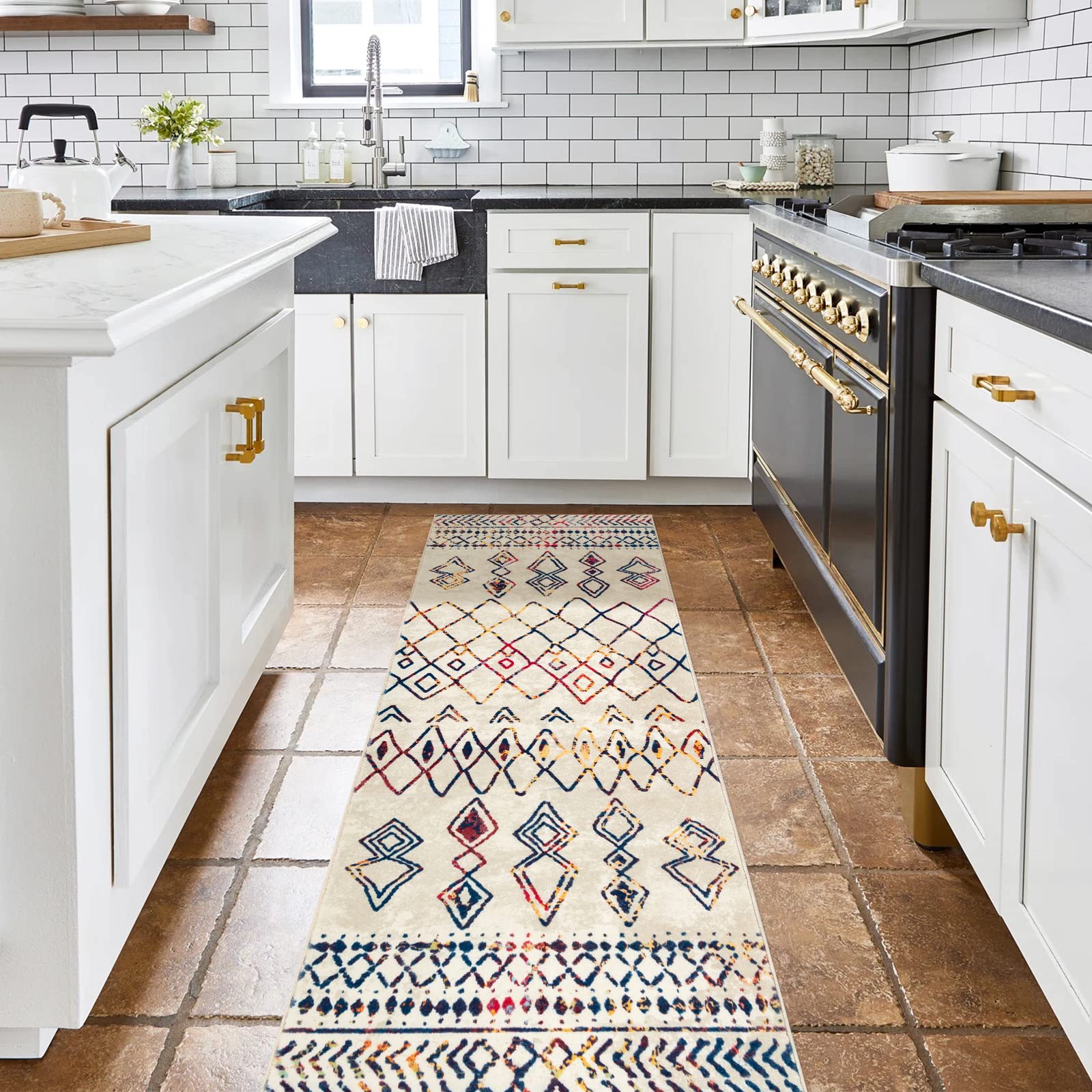 Tappeto Runner 60x300cm In Microfibra - Antiscivolo Per Corridoio E Cucina - Foto 10