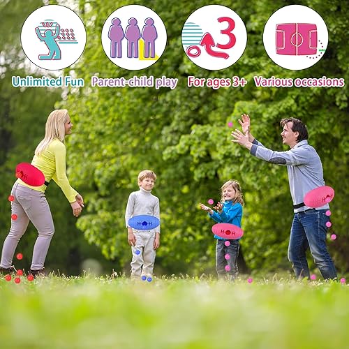 Miniatura 4 de Tigvio Juego de 3 bolas oscilantes agitadas para niños y adultos en o al aire libre, carnaval, juguete de Navidad con 36 bolas para edades de 4 a 12