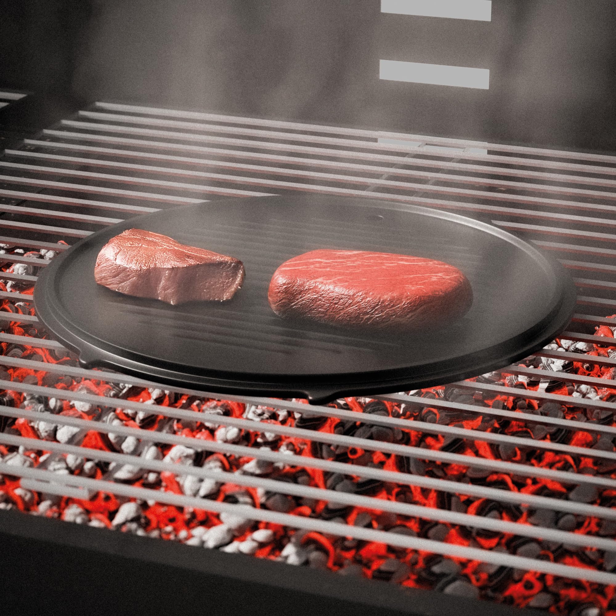 Amig - Piatto in Ghisa - Ø31 cm - Distribuzione Uniforme del Calore e Alta Resistenza - Per Barbecue a Carbone o Gas - Mod. AM37