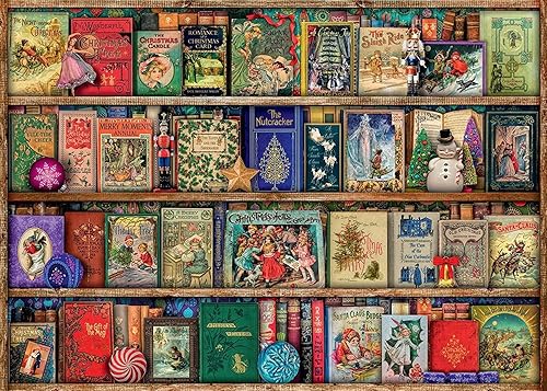 Ravensburger The Christmas Library, rompecabezas de 1000 piezas