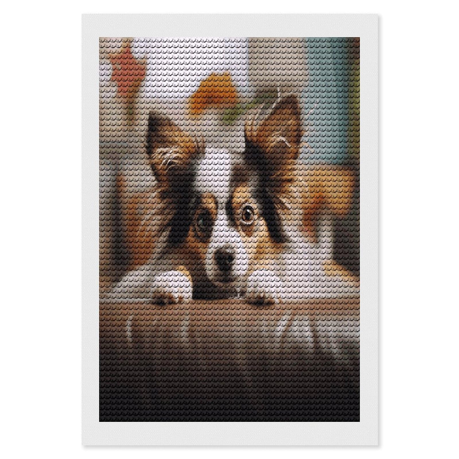 VstaDank Papillon Lying on Tummy Diamond Painting Kits Exquisite DIY Full Round Drill Diamond Dots Painting for Adults Beginner Diamond Photo Paint with Diamond Picture Art Wall Decor 8"x12"