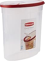 Vista 6 de Rubbermaid contenedor para cereales transparente tapa roja (1,5 galones) – 1783748., Rojo