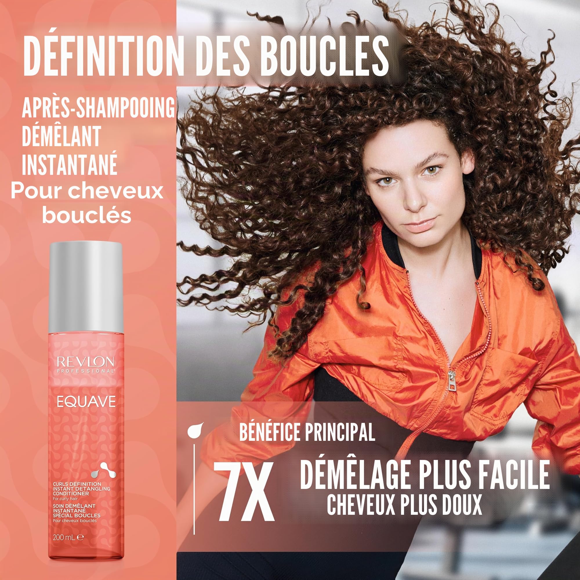 Revlon Professional Equave - Soin Démêlant Cheveux Bi-Phase - Activateur de Boucles Professionnel - Soin Cheveux Bouclés - Hair Curler - Soin des Cheveux Sans Rinçage - 200ML