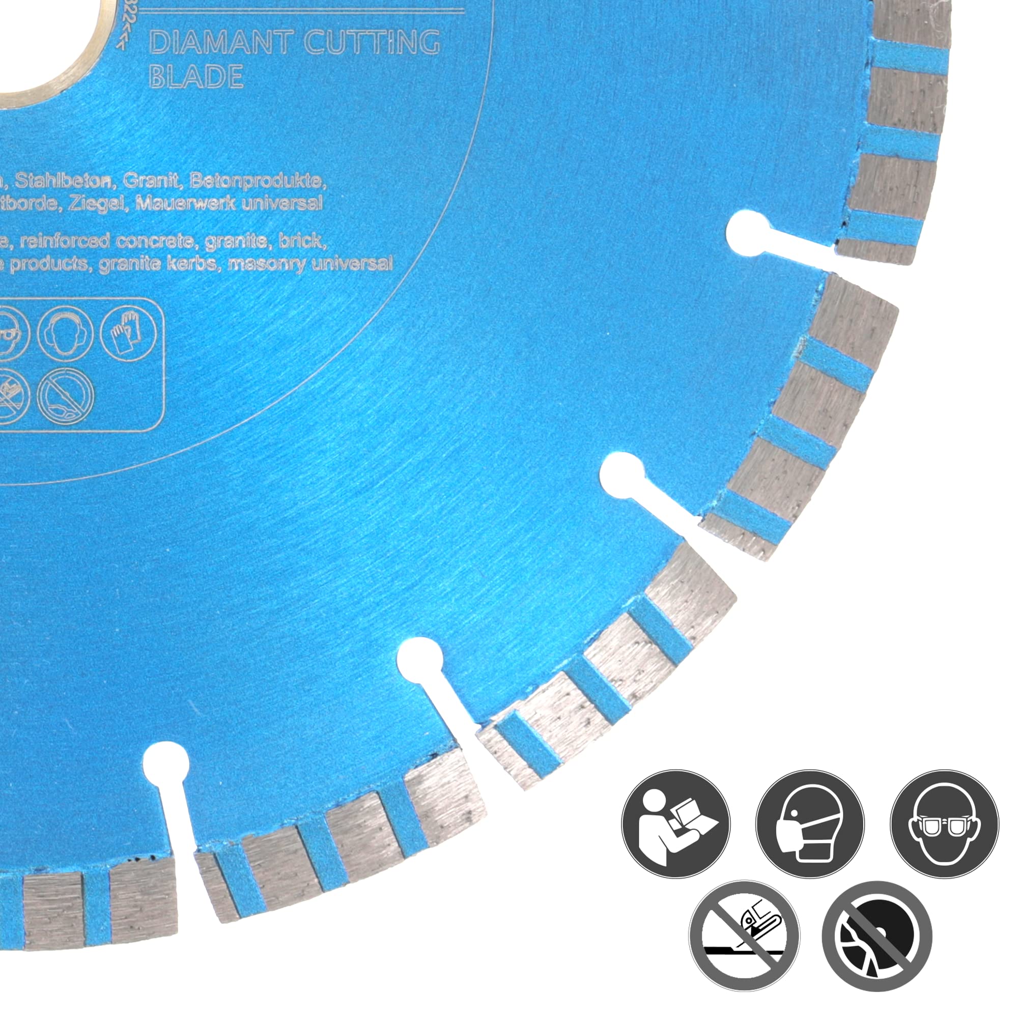 PRODIAMANT Disco Diamantato Premium Calcestruzzo 250 mm x 30/25,4 mm - Taglio professionale su cemento e calcestruzzo, adatto a Sega da Cantiere