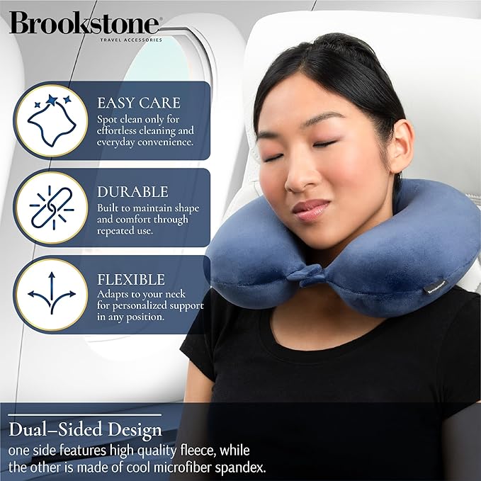 Almohada de Viaje Memory Foam Tamaño Único Azul miniatura 5
