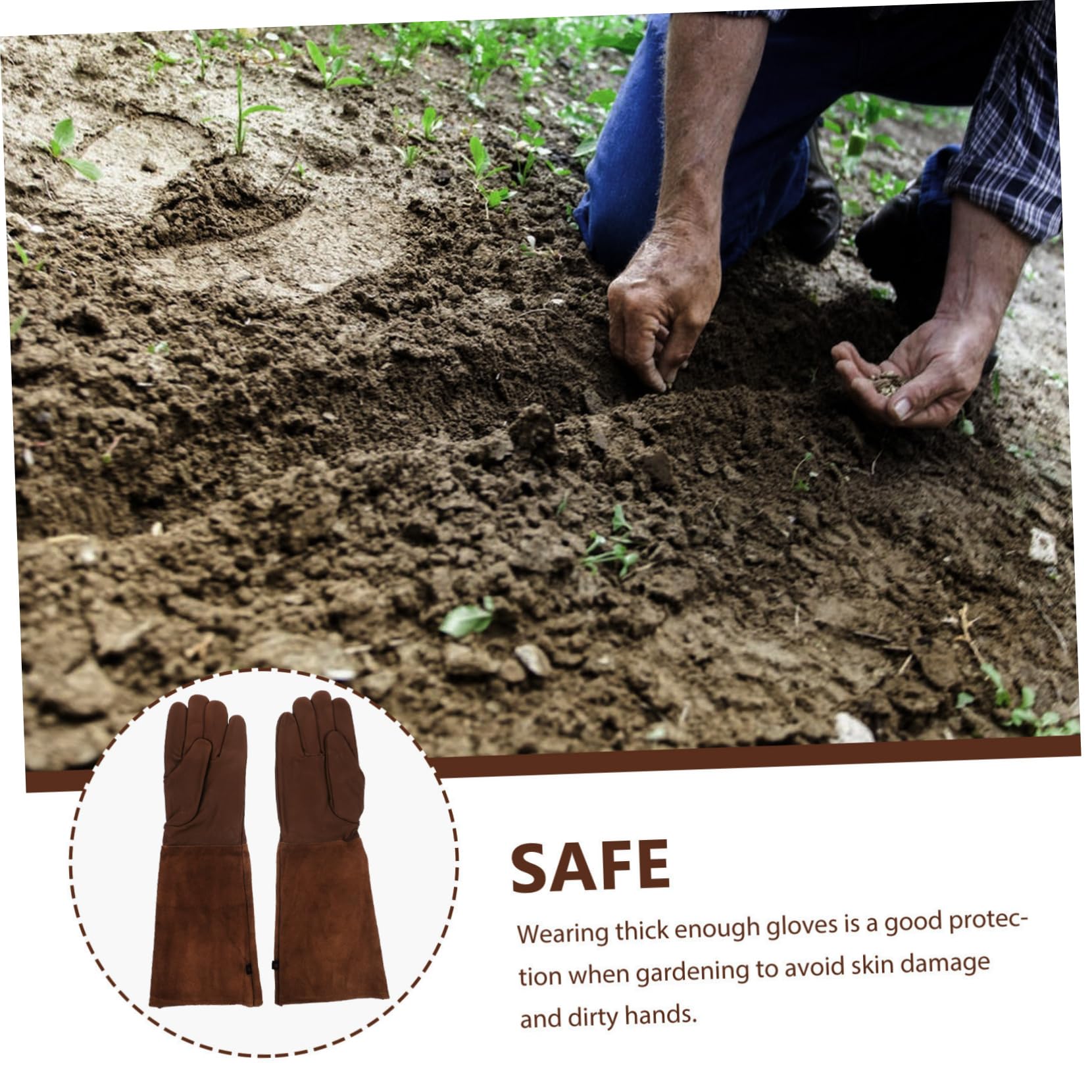 2 Pares De Guantes De Jardinería Para Hombre Cómodos Guantes De Trabajo Para Podar Cactus Y Acebos.