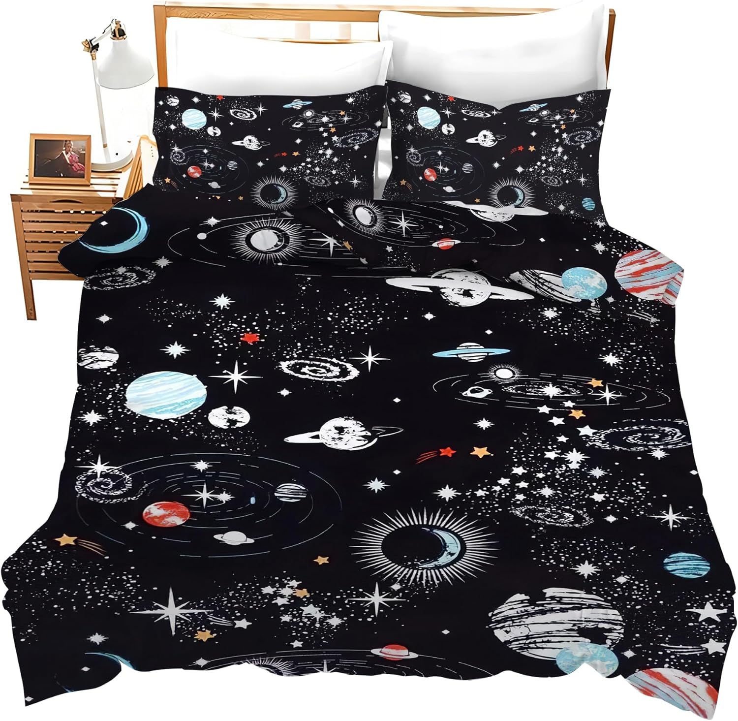 Fox Bedding Set 3 Pieces Full Size Fox Duvet Cover Comforter Cover Sets with 2 Pillowcases for Boys Girls Teens Men Women