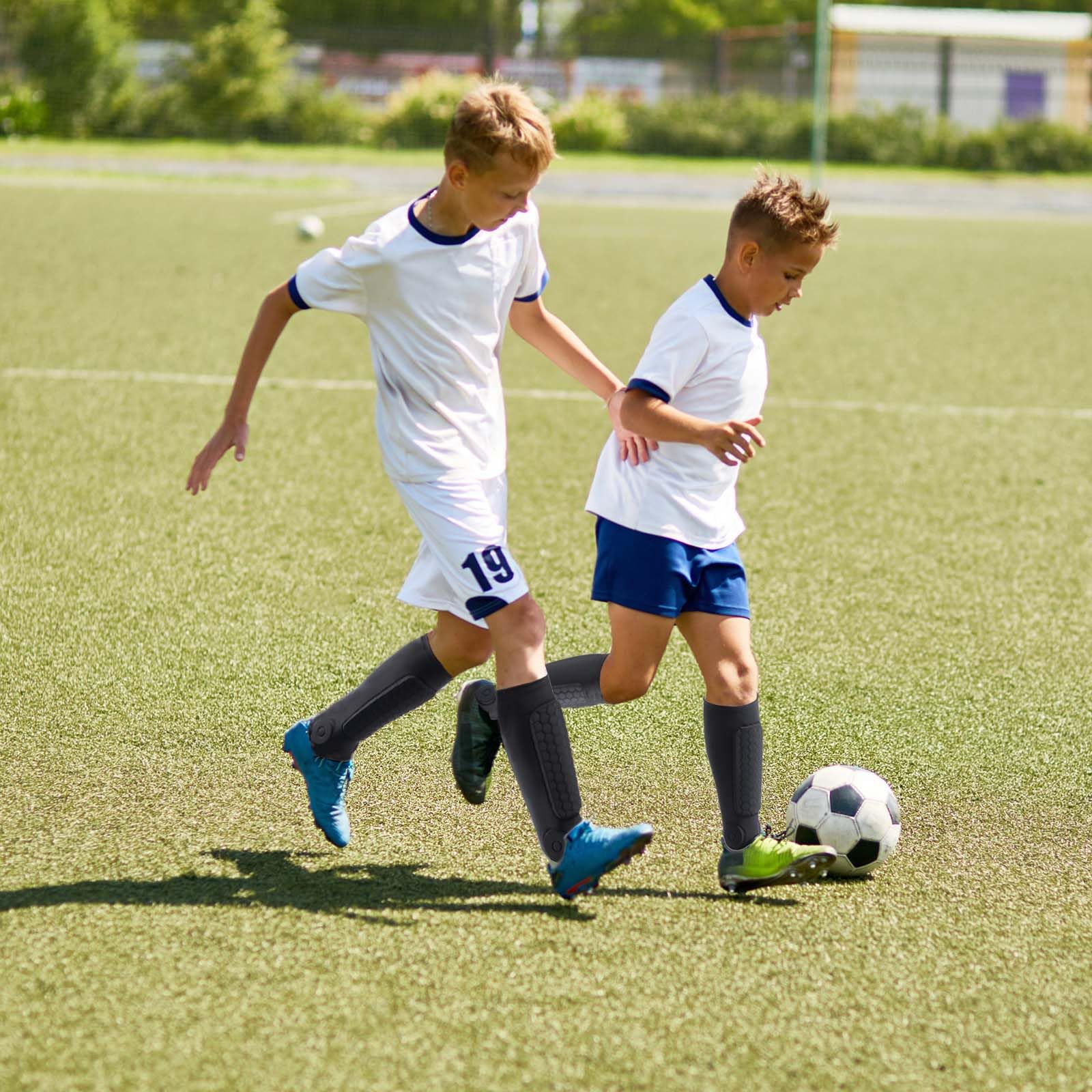 Parastinchi da calcio, Parastinchi da calcio con protezione per polpaccio e caviglia, calcio Attrezzatura protettiva per giovani e adulti, CalcioAccessori per ragazzi e ragazze