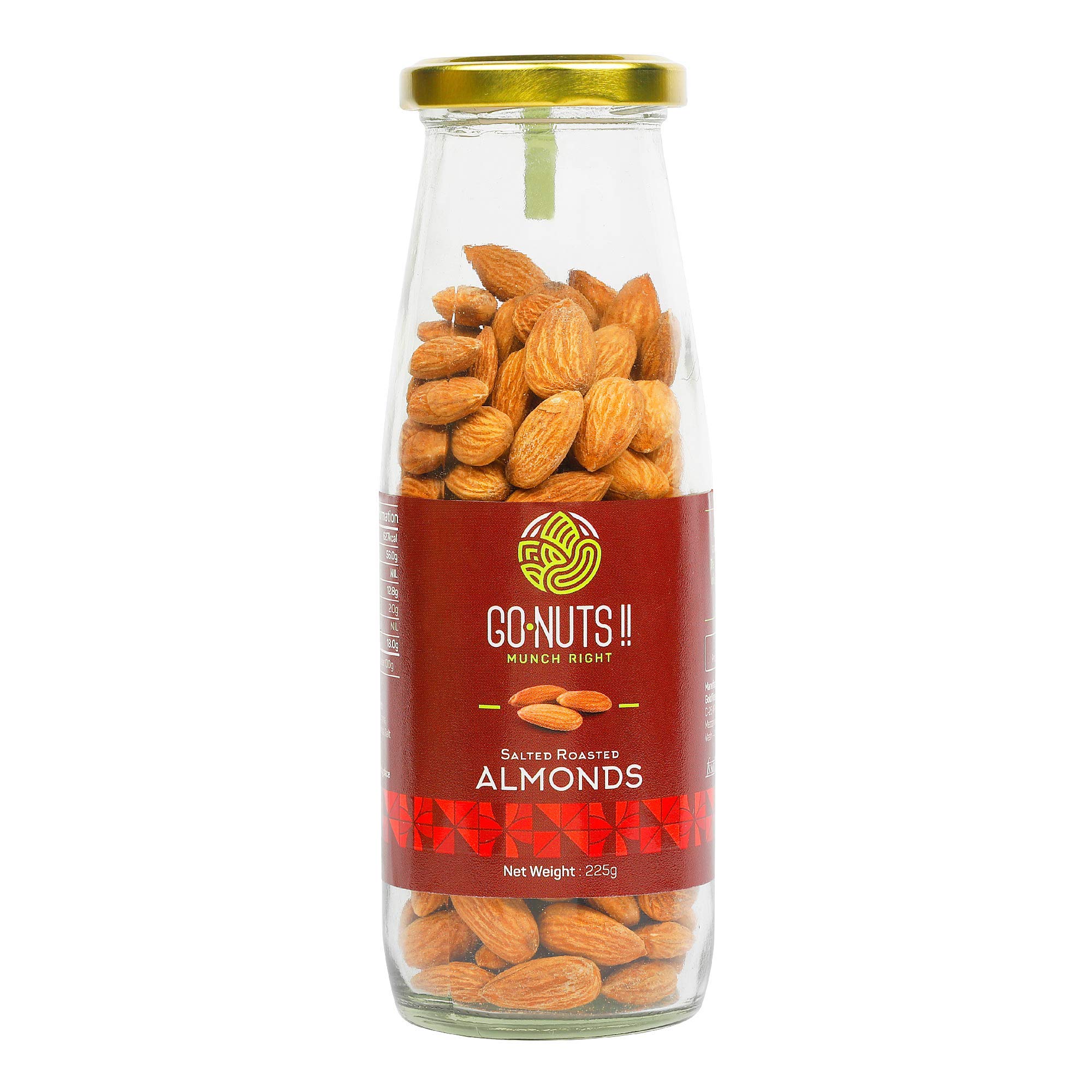 Go Nuts Salted Roasted Almonds, 225g