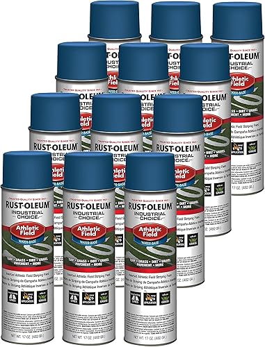 Rust-Oleum 318193-12PK Industrial Choice AF1600 System Athletic Field - Pintura de rayas invertidas, paquete de 12, 1.06 libras (paquete de 12),