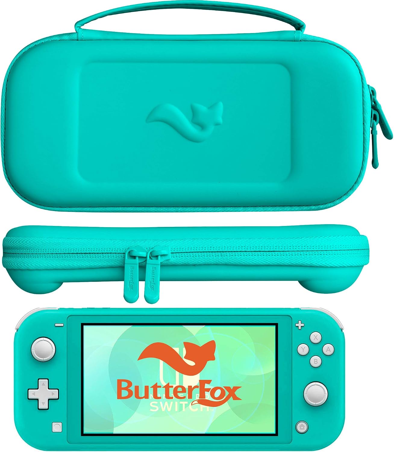 ButterFox Ultra Slim Case for Nintendo Switch Lite with 9 Game and 2 Micro SD Card Holders (Blue Turquoise)