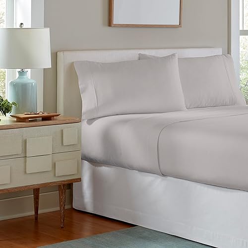 Miniatura 2 de Pointehaven - Juego de sábanas de franela con bolsillo profundo y sábana encimera grande, Queen, gris Heather