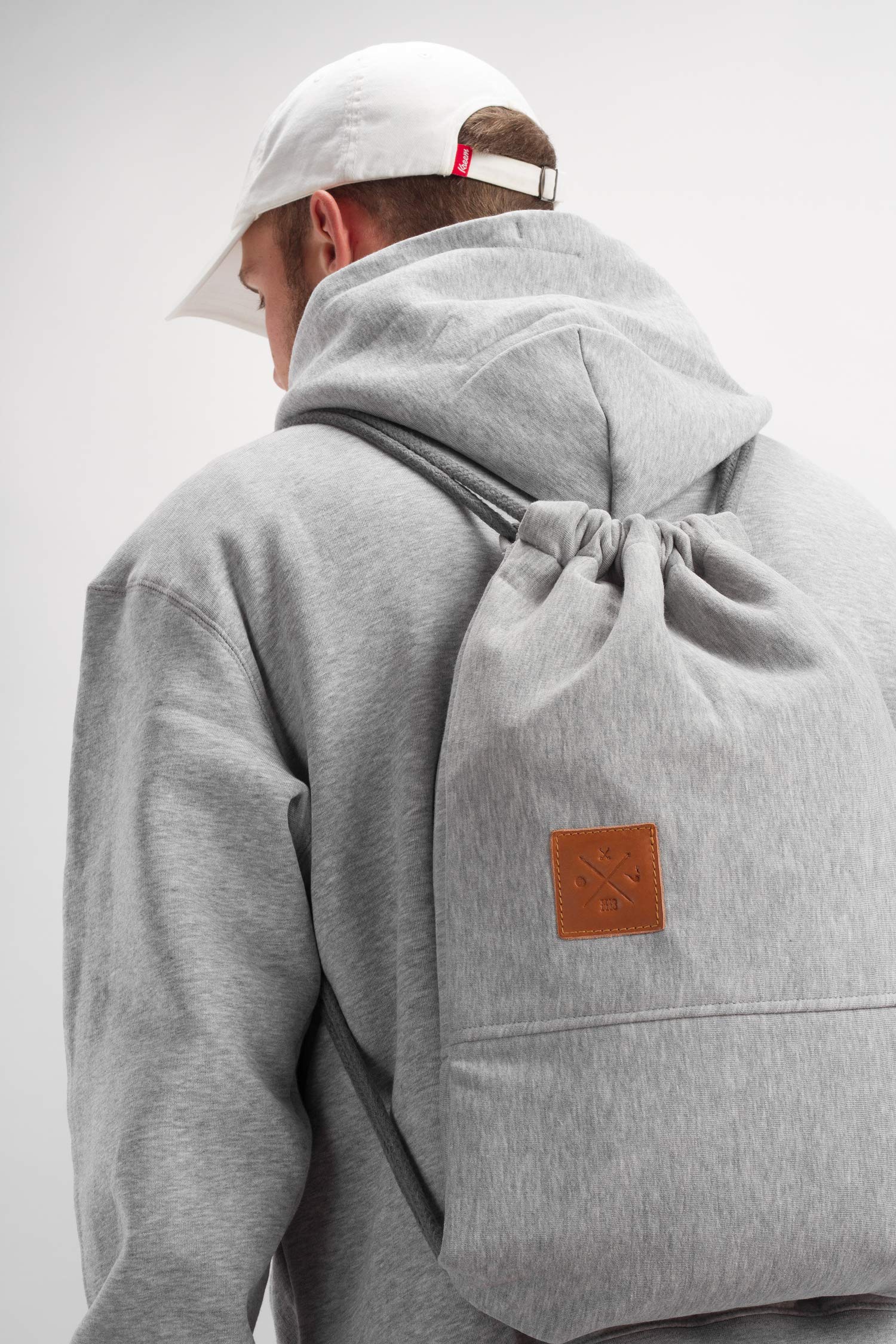 Manufaktur13 Sweat Sports Bag - Rough Jersey/Sweat Rucksack Hoodie Gym Bag Turnbeutel Sport Beutel Tasche M13