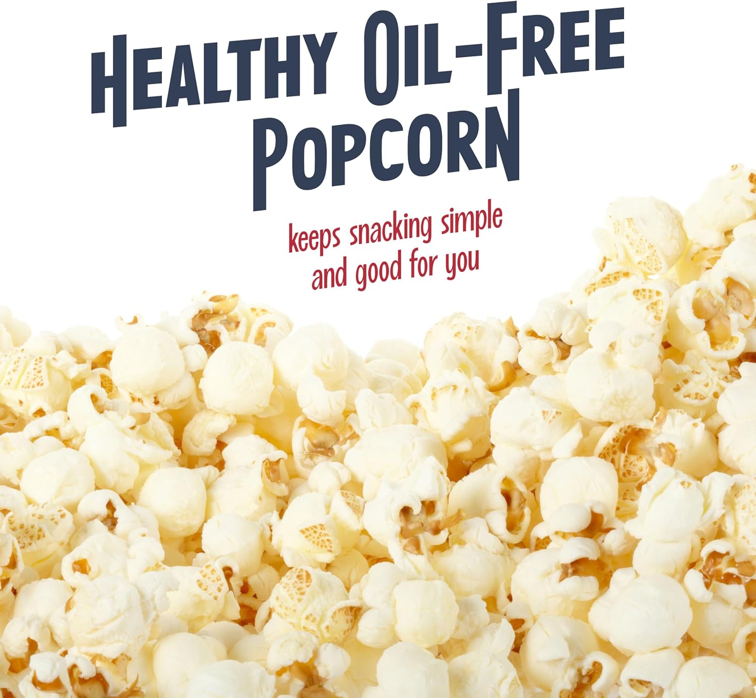 Nostalgia 8-Cup Hot Air Popcorn Maker & Bowl - 2-In-1 Bowl & Lid, 2 oz Measuring Cup - Oil-Free Pop Corn for Movie Night, Snacks, Birthday Parties, and More - Red