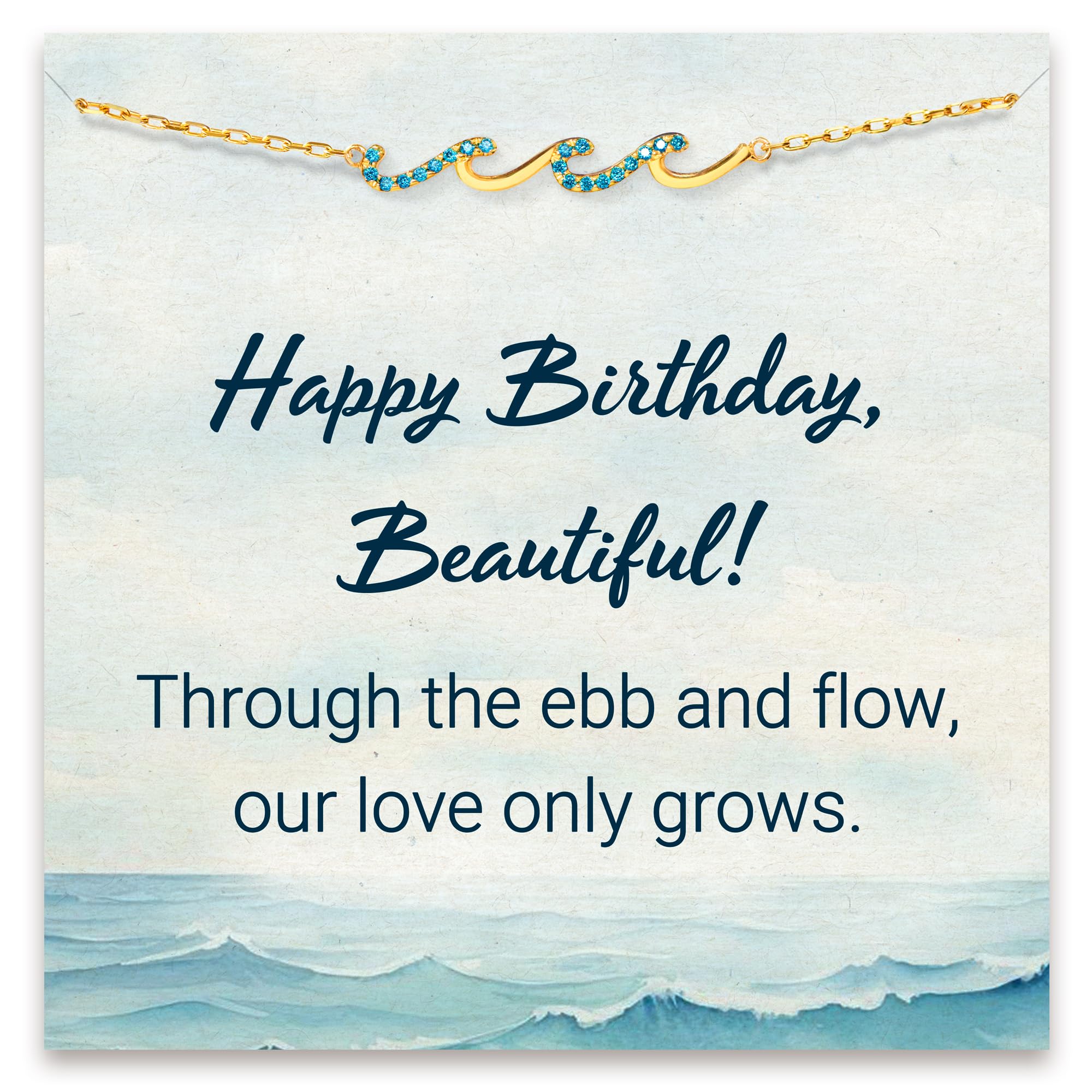 STORYJEWELLERY Wave Bracelet, Birthday Gifts For Women, Jewelry Present for Mom Daughter Sister and Female Friend, Christmas Gifts for Women