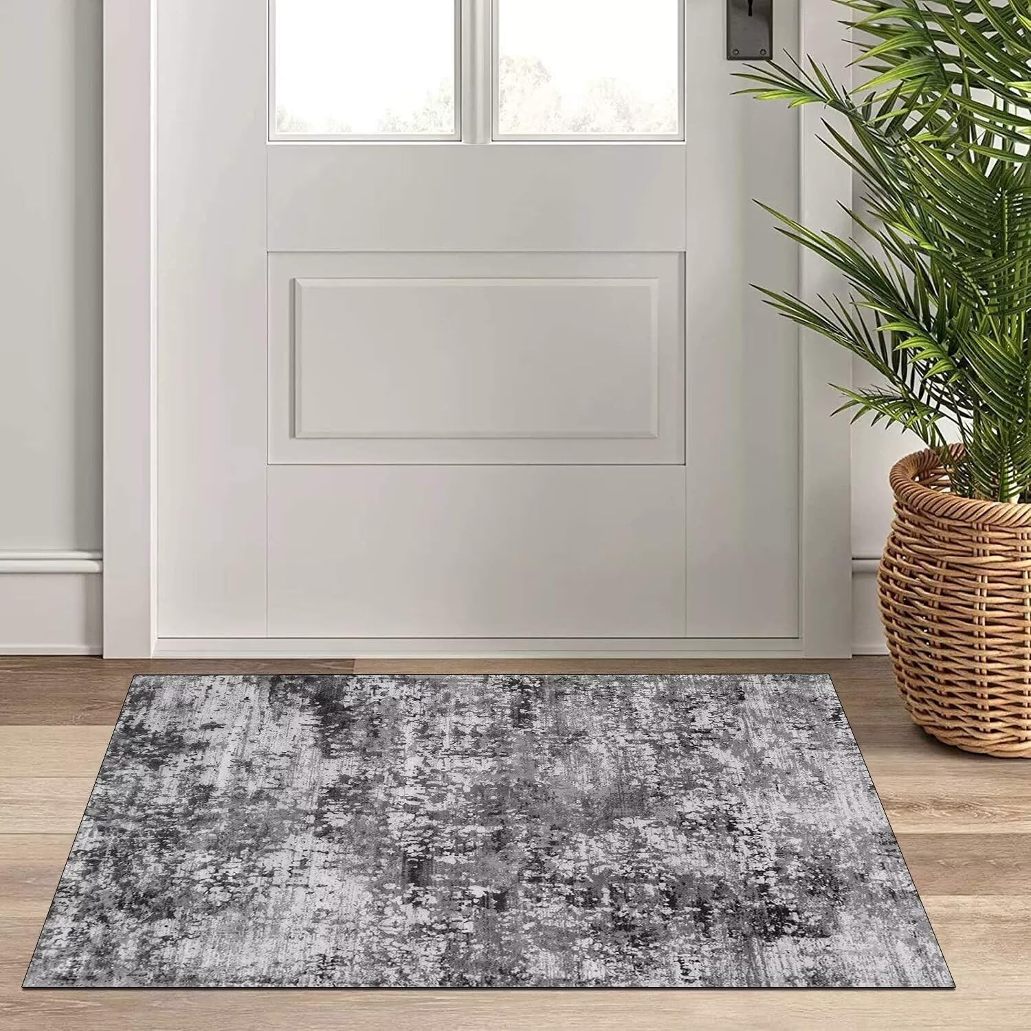 Abstrakcyjny bieżnik do korytarza, kuchni, zmywalny, antypoślizgowy, 70 x 500 cm, szary, długi, dywan do korytarza, salonu, sypialni, możliwość dopasowania
