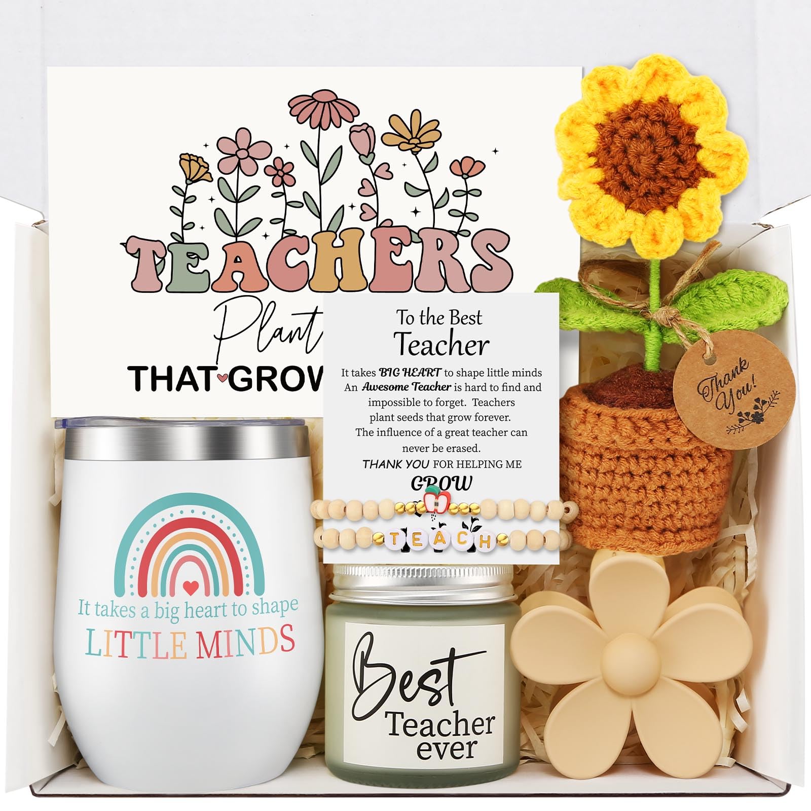 Uwingess Personalized Teacher Gifts for Women, Cool Teacher Appreciation Gifts Basket Ideas- Birthday, Christmas, Valentines Day, Mothers Day,