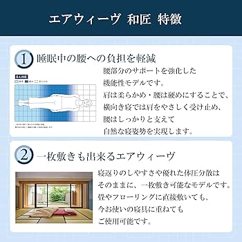 Amazon｜エアウィーヴ(airweave) 敷き布団 シングルロング 四季