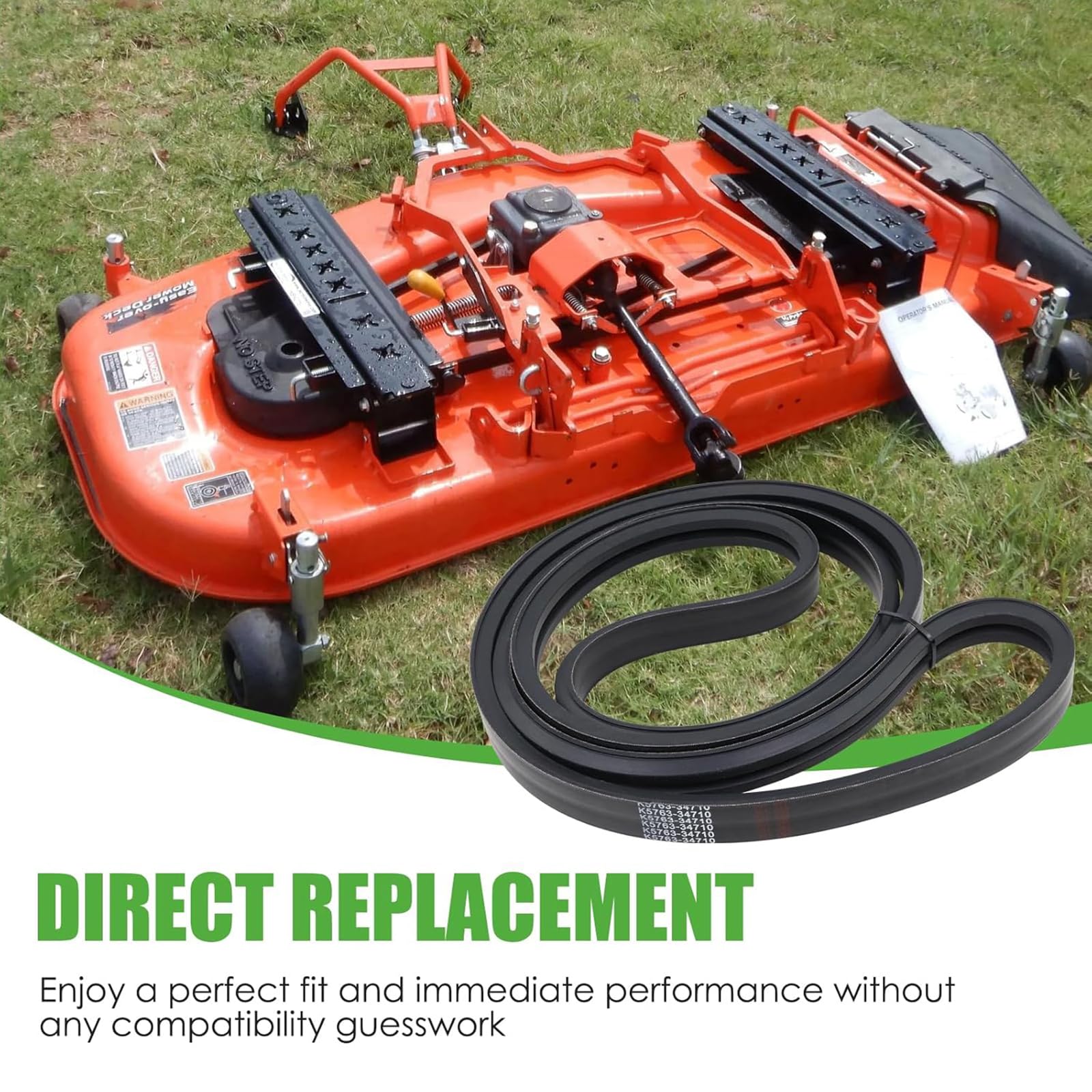 Correa de repuesto para cortacésped K5763 34710 para modelos RCK60-28Z RCK60-29B Compatible con instalación directa