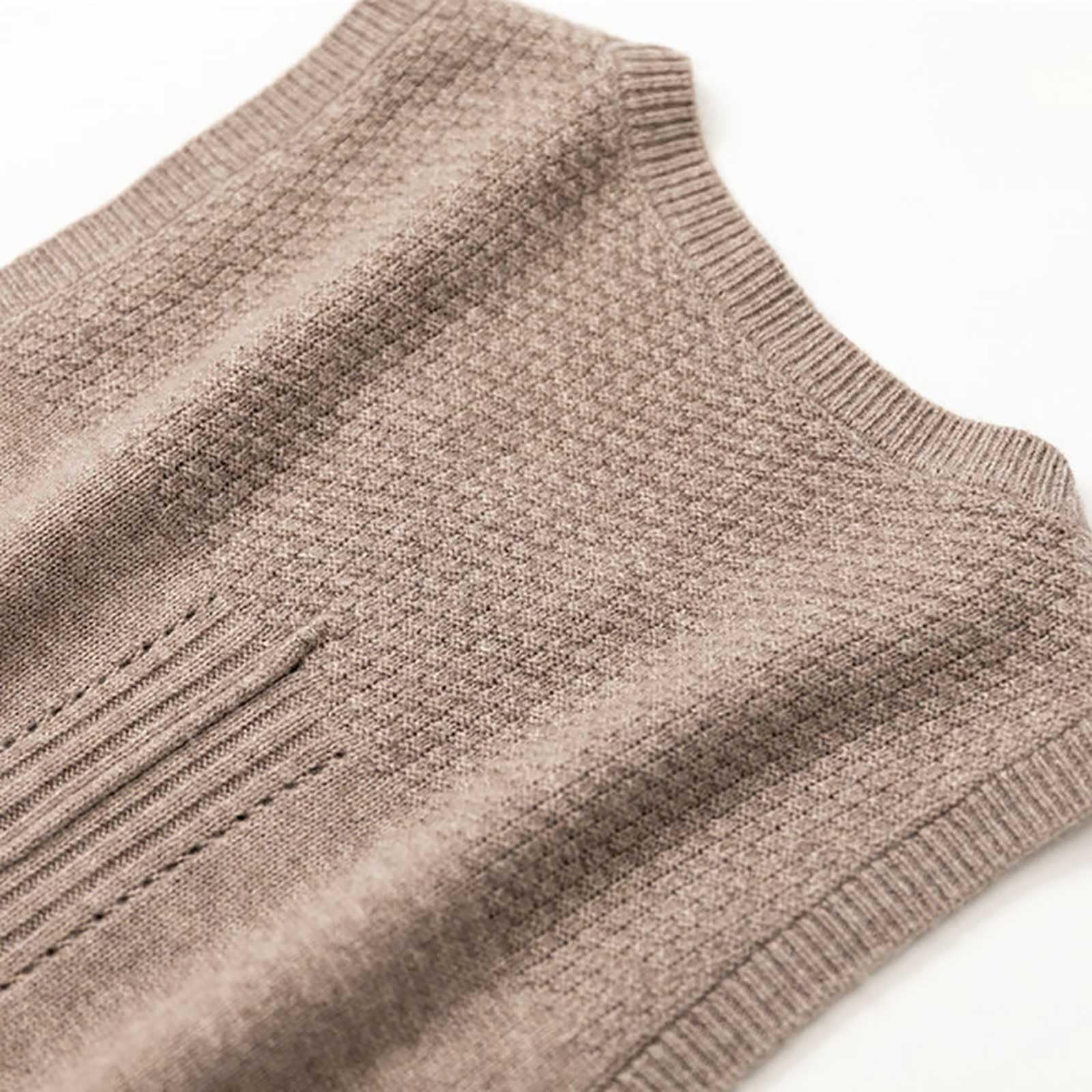 Achimlt Maglione Senza Maniche Gilet Donna Invernale, Girocollo Knitted Maglioni Donna Invernali Pullover Elegante Tinta Unita Smanicato Maglia Gilet