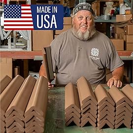 Cardinal Gates KEPK Large Hearth Pad Kit - Fireplace Baby Proofing - Adhesive Backed Fireplace Bumpers for Babies - 12.5 Feet of Padding with 3 Straight Pieces & 2 Corners - Made in The USA - Taupe