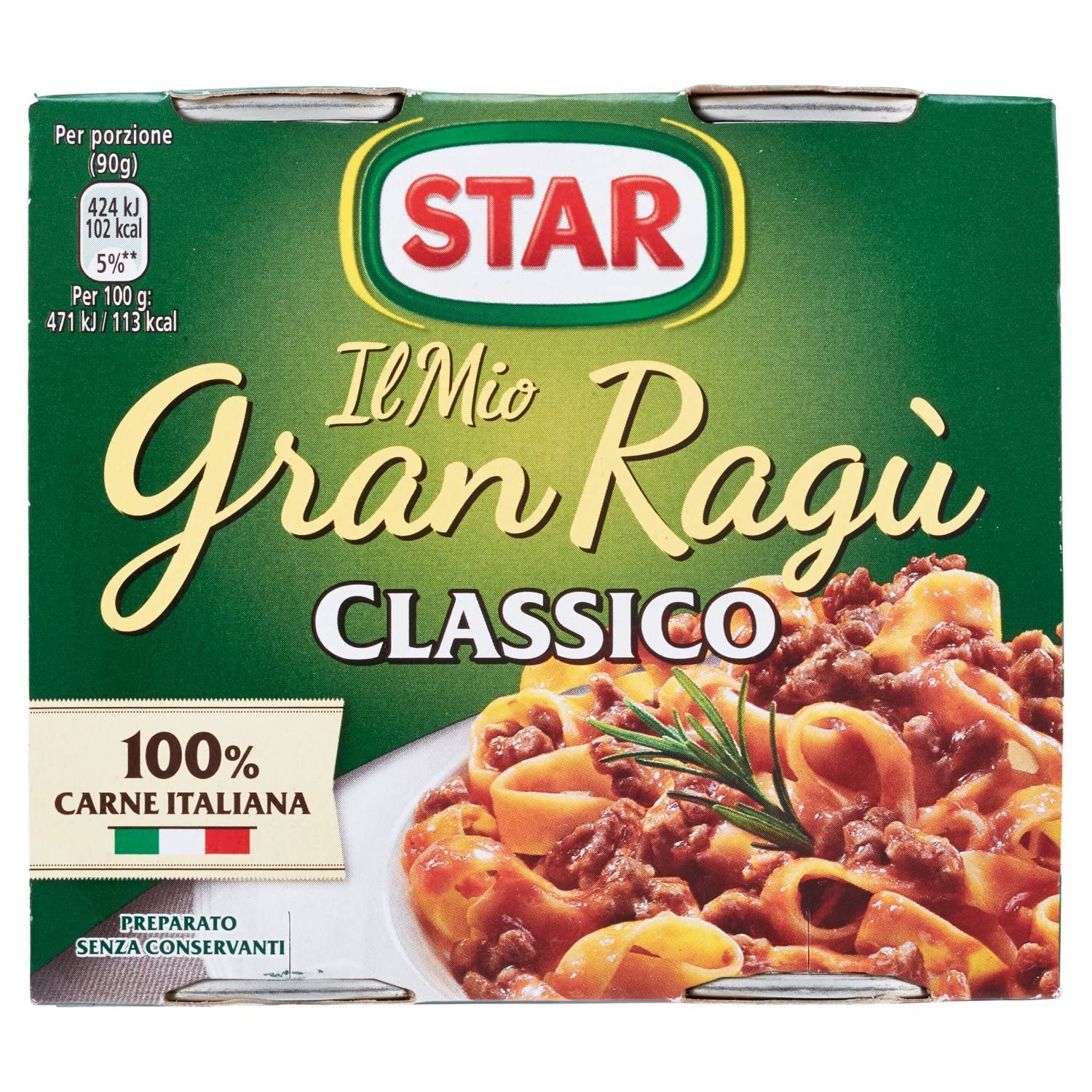4x Il mio Gran Ragù Star Classico sauce tomate italienne sauce tomate 2x 180g