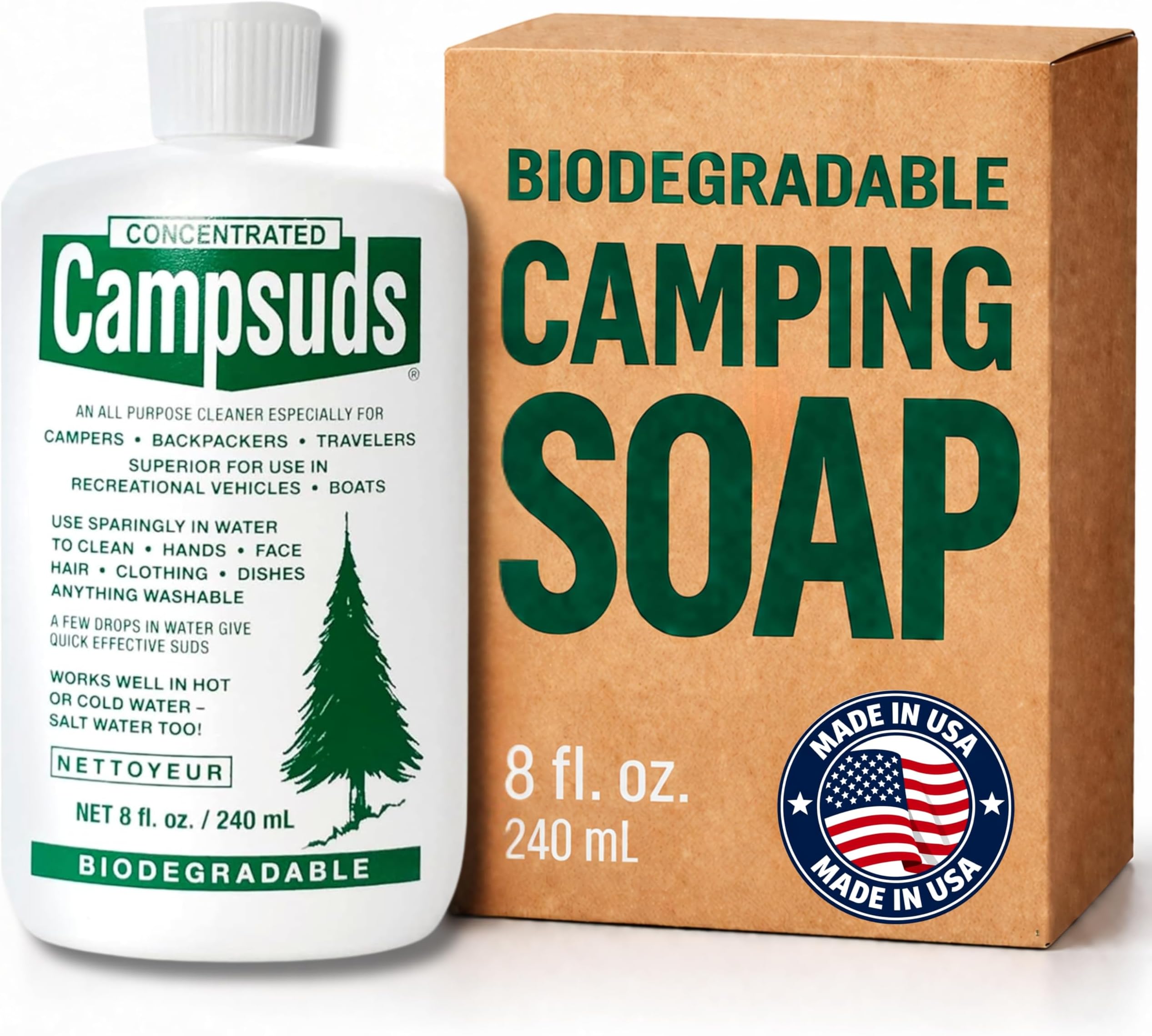 Sierra Dawn Outdoor Soap - Premium Biodegradable Camping & Backpacking Essential - All-Purpose Natural Soap for Dishes, Clothes & Personal Care