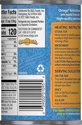 Miniatura 5 de Ortega Frijoles refritos, tradicionales, 16 onzas