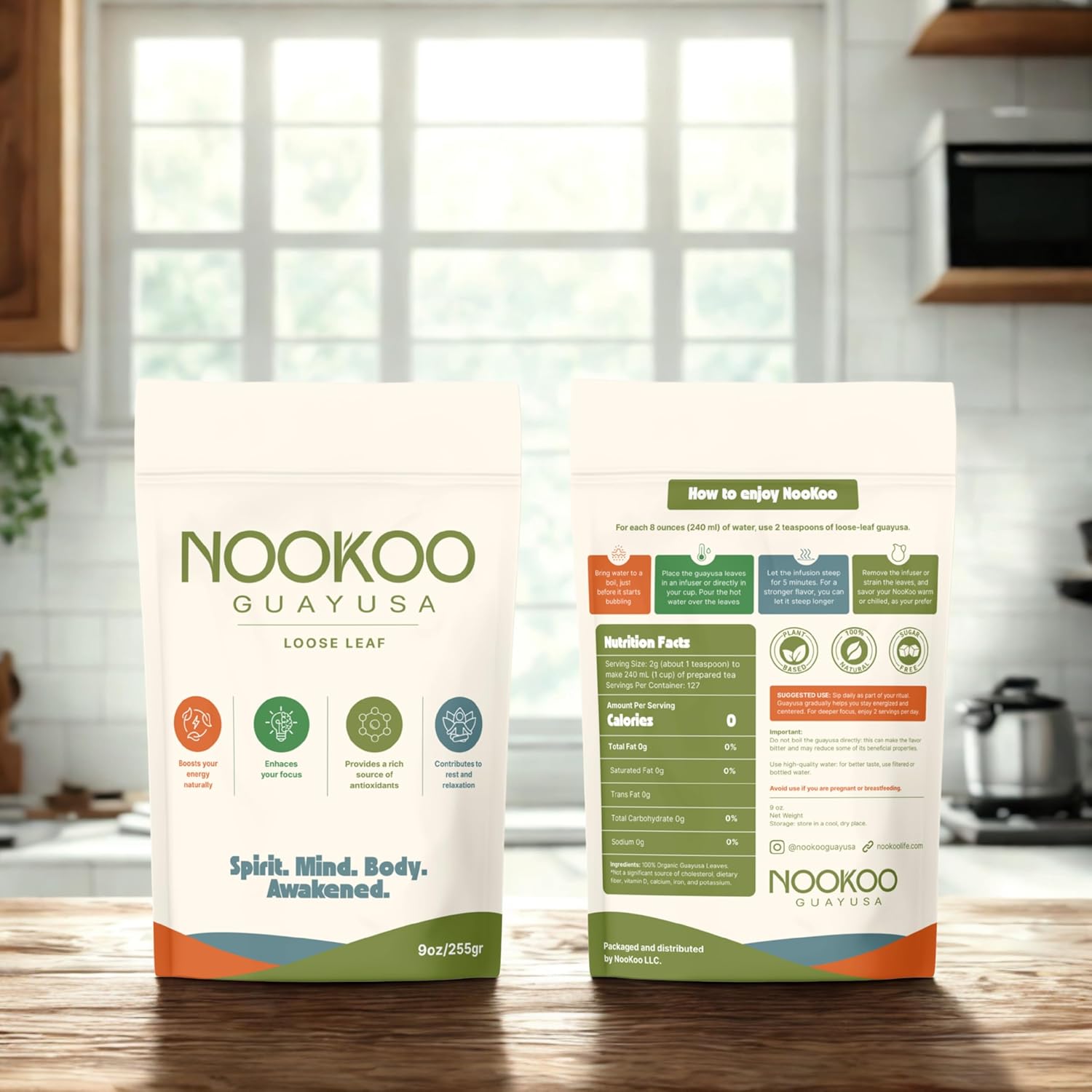 NooKoo Organic Guayusa Loose Leaf Tea 9 oz | Clean Energy & Focus | 60mg Natural Caffeine | Smooth, Jitter-Free Boost | Antioxidant-Rich Herbal Tea | Coffee Alternative from the Amazon - Image 6