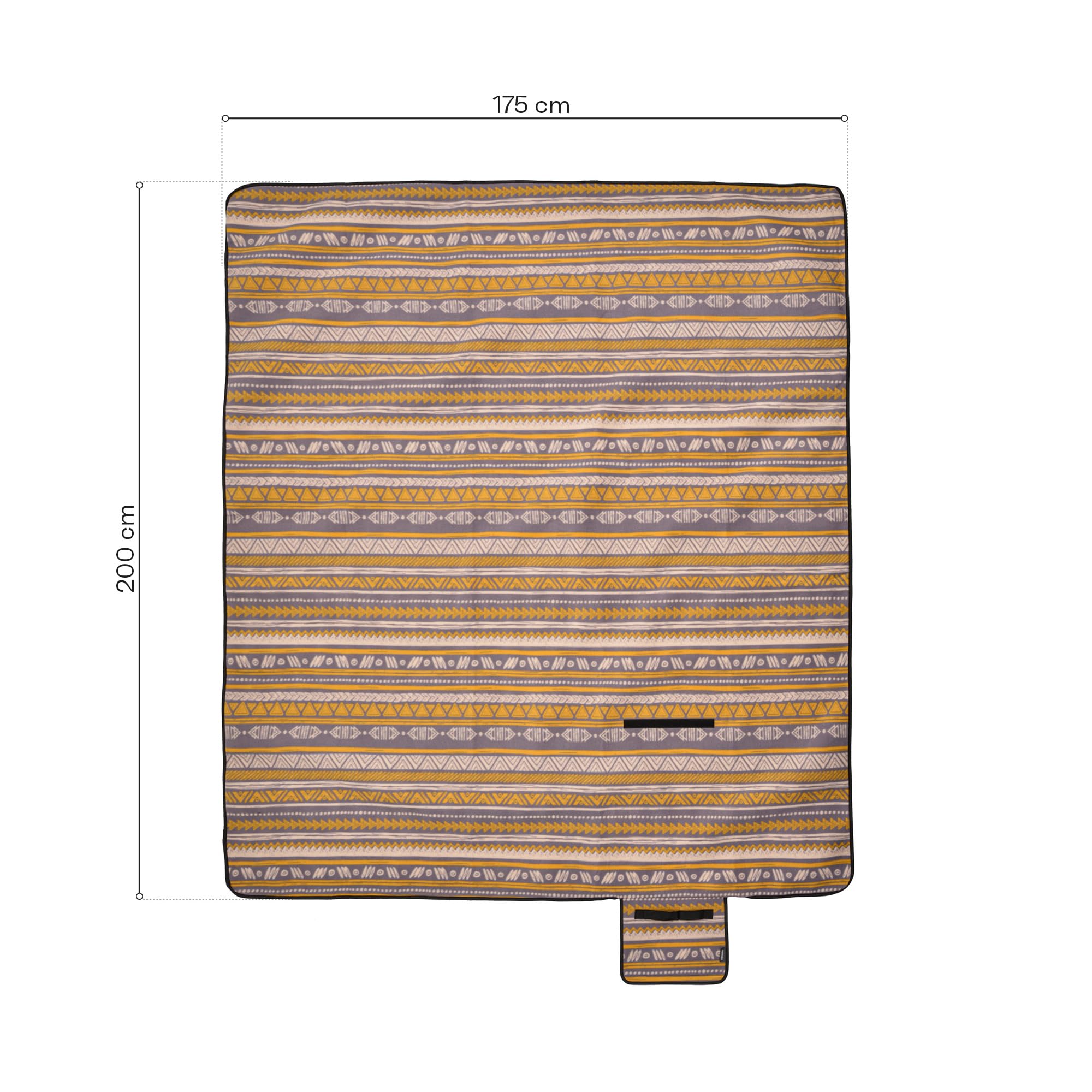 meteor - Couverture de pique-nique imperméable – Grand tapis d'extérieur pliable avec poignée de transport – Couverture de jardin lavable et résistante au sable – Accessoire de voyage léger – Motif