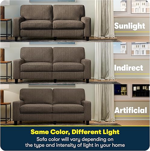 Miniatura 435 de Serta Palisades Sofás Tapizados para Sala, Sofá de Diseño Moderno, Tela, gris (Glacial Gray) gris (Glacial Gray),Beige,Marrón,Alforfón Beige,Marrón