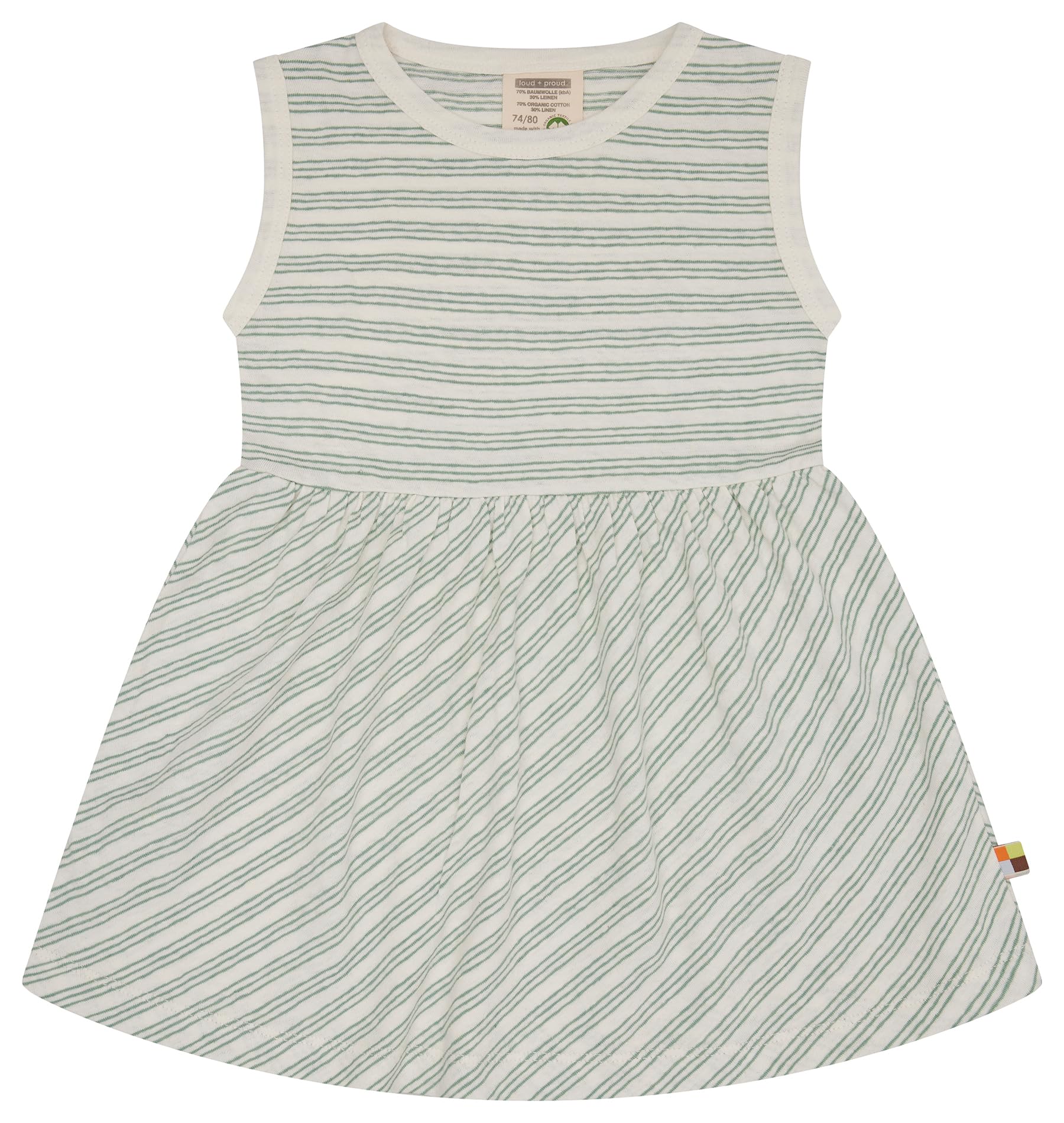 Robe décontractée fille en lin et coton bio doux - 5
