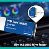 Western Digital 1TB WD Blue SN570 NVMe Internal Solid State Drive SSD - Gen3 x4 PCIe 8Gb/s, M.2 2280, Up to 3,500 MB/s - WDS100T3B0C