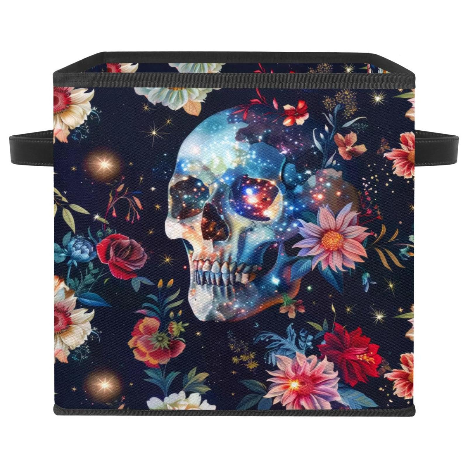 Grand cube de rangement pour vêtements solution placard encombré motif tête de mort