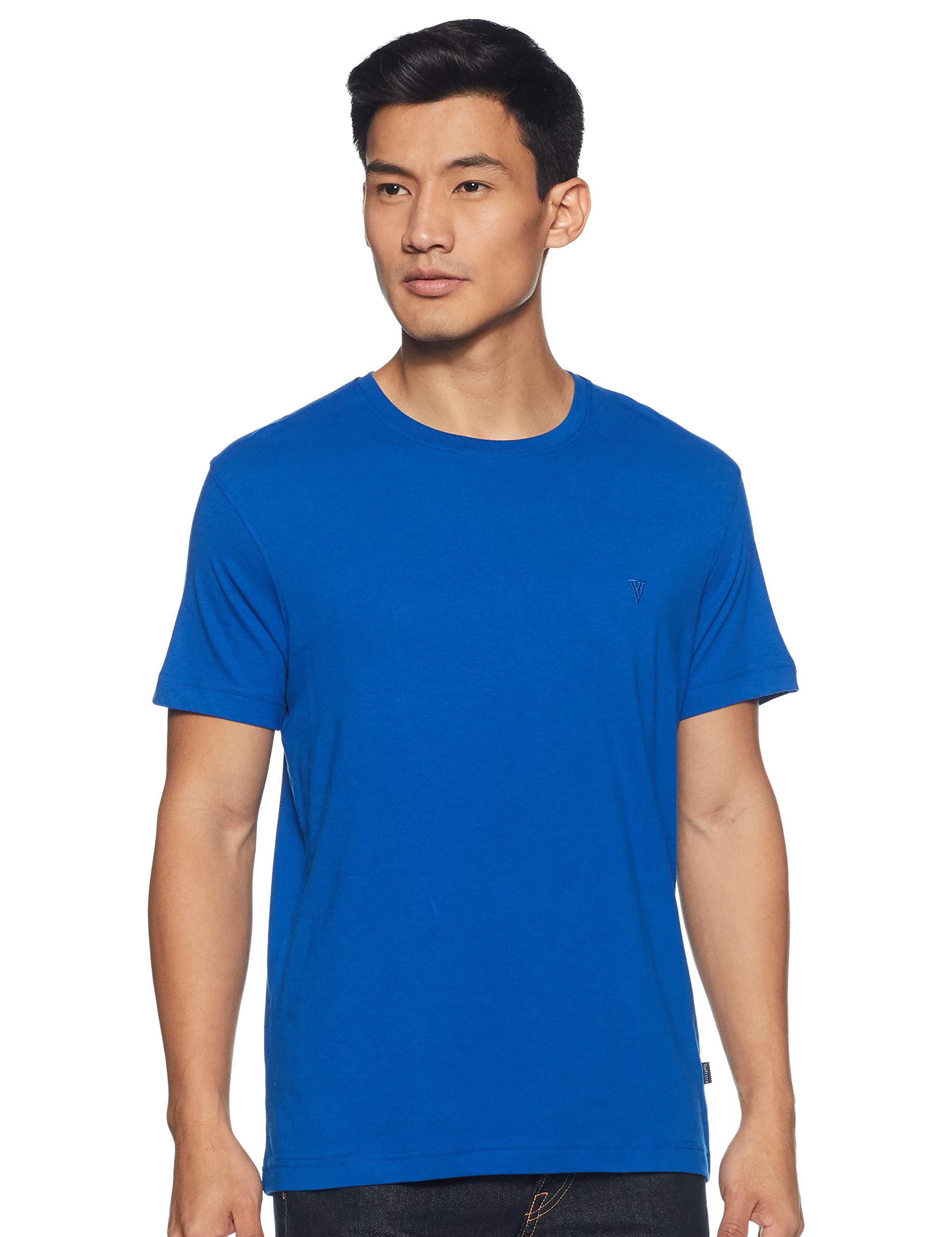 Van HeusenAthleisure Men T-Shirt - Cotton Rich - Smart Tech, Easy Stain Release, Anti Stat, Ultra Soft, Quick Dry