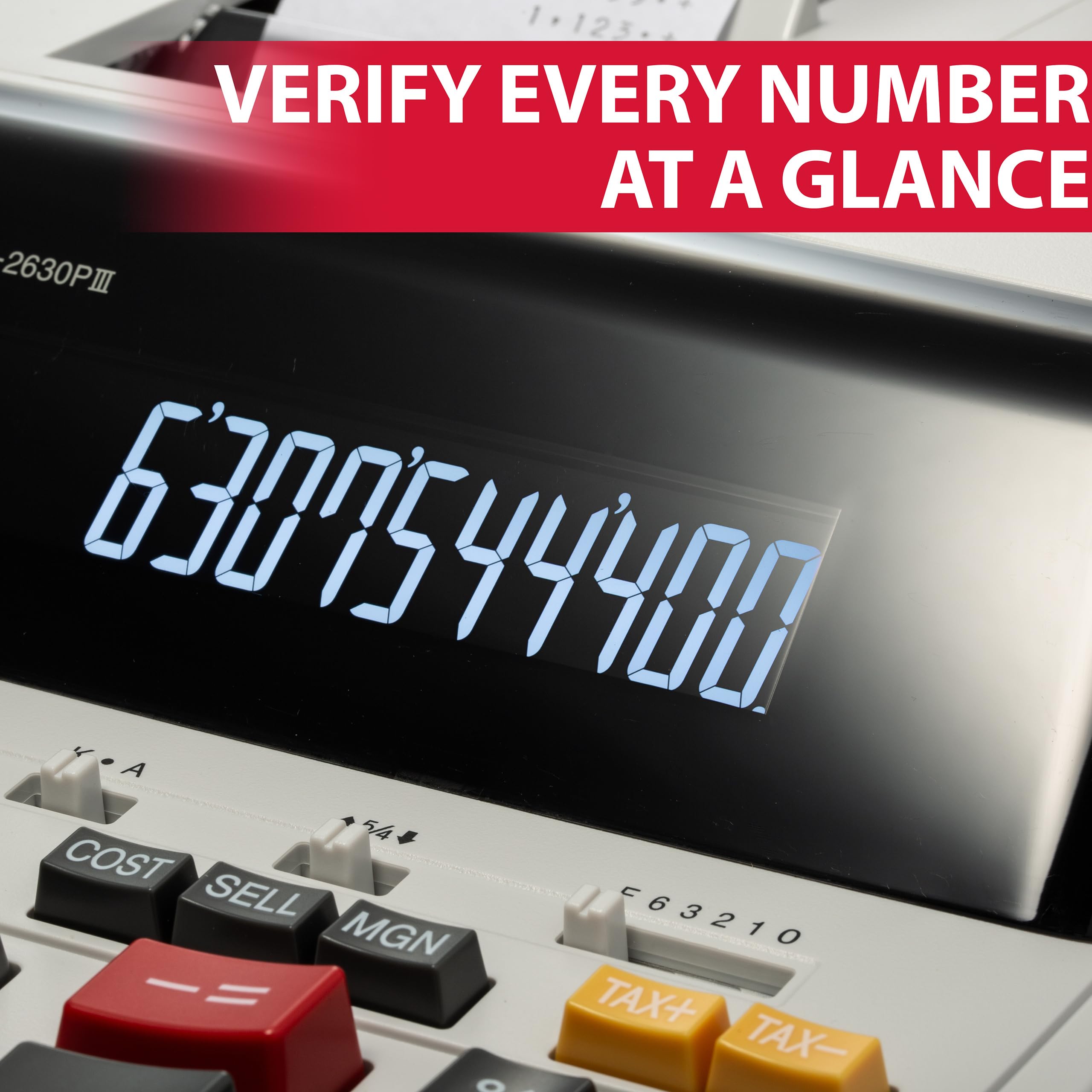 Sharp EL-2630PIII - Calculadora para Impresora (Escritorio, calculadora Impresora, 12 dígitos, 1 línea, Corriente alterna, Blanco)