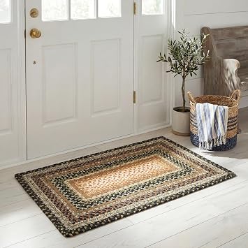 SAFAVIEH Washable Rug Outdoor Braided Collection - 2 x 3, Multi, Handmade & Reversible, Non-Shedding & Easy to Clean, Ideal for Entryway, Patio, Kitchen, Mudroom, Front Door BRD308A
